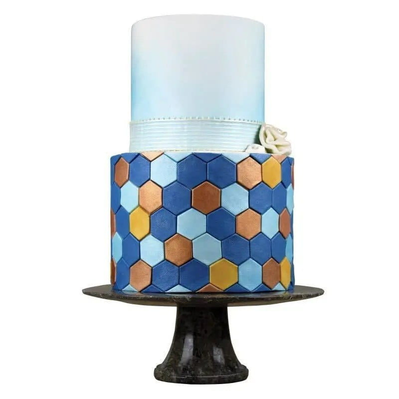 Profil wykrawaczek HEKSAGON - łatki do piłki, widok z boku na krawędź tnącą i uchwyt