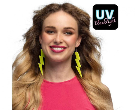 #STAI Para kolczyków Flash neonowo-żółte