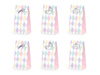 Balony 30cm, happy birthday, P. Baby Pink (1 op. / 6 szt.)