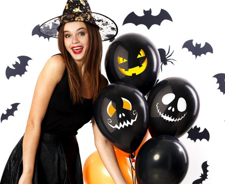 Balony Premium HALLOWEENOWE TWARZE 12" / 3 szt.