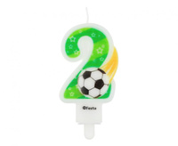 #SC28 Świeczka cyferka 2, z piłką, 7,8 cm KK