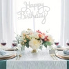 Papierowy topper na tort HAPPY BIRTHDAY SREBRNY WZ.II