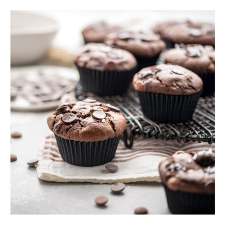 Papilotki na muffinki CZARNE 50 x 32 mm 75 szt. Decora