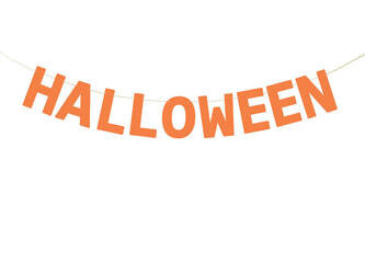 Baner girlanda  Halloween, pomarańczowa 250cm