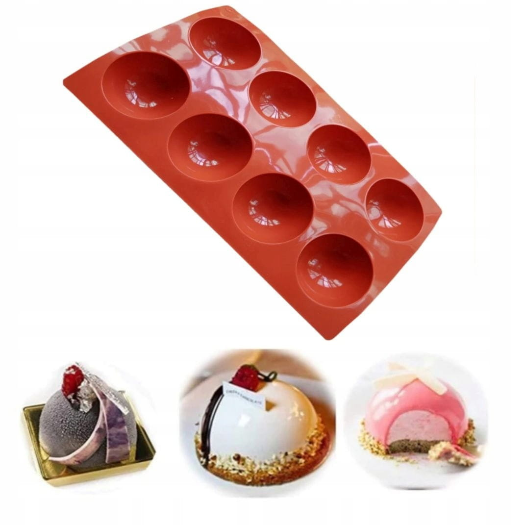 Forma silikonowa półkule do deserów monoporcji – szczegół gniazd