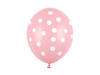 Balony 30cm, Kropki, Pastel Hot Pink (1 op. / 50 szt.)