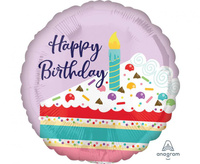#BFK Balon foliowy Purple Confetti Cake