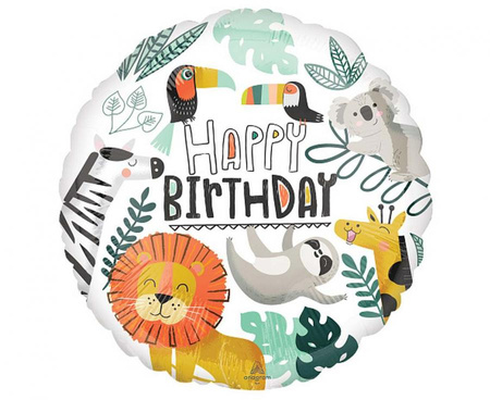 #BFK Balon foliowy 18" CIR - Get Wild Birthday