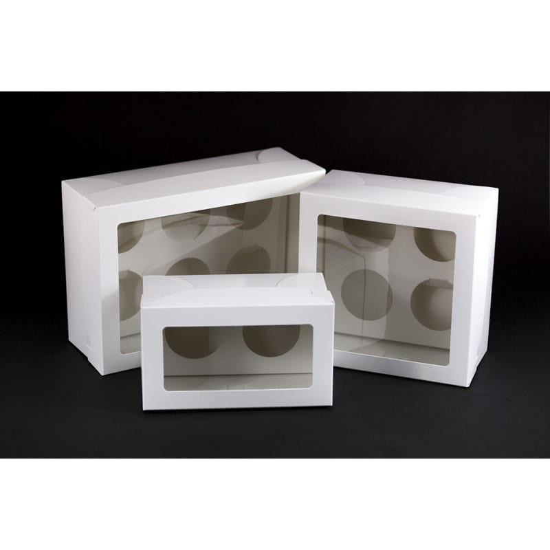 Rozłożone pudełko na 2 muffinki – forma płaska do samodzielnego złożenia