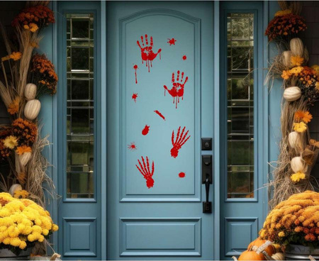 Naklejki „Krwawe ślady” 30×45 cm — mroczna dekoracja na Halloween