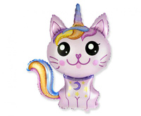 #BFK Balon foliowy 24" FX - Magiczny kot (różowy), pakowany