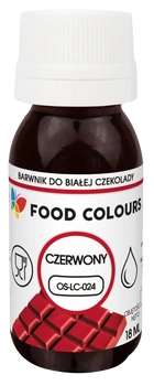 Barwnik do czekolady i mas tłustych CZERWONY 18 ml Food Colours