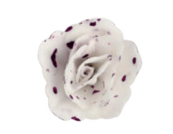 RÓŻA Pastella NAKRAPIANA PURPUROWA 4,5 cm Rose Decor