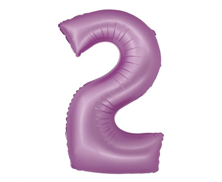 #BFC32 Balon foliowy Smart, Cyfra 2, lawendowa matowa, 76 cm KK