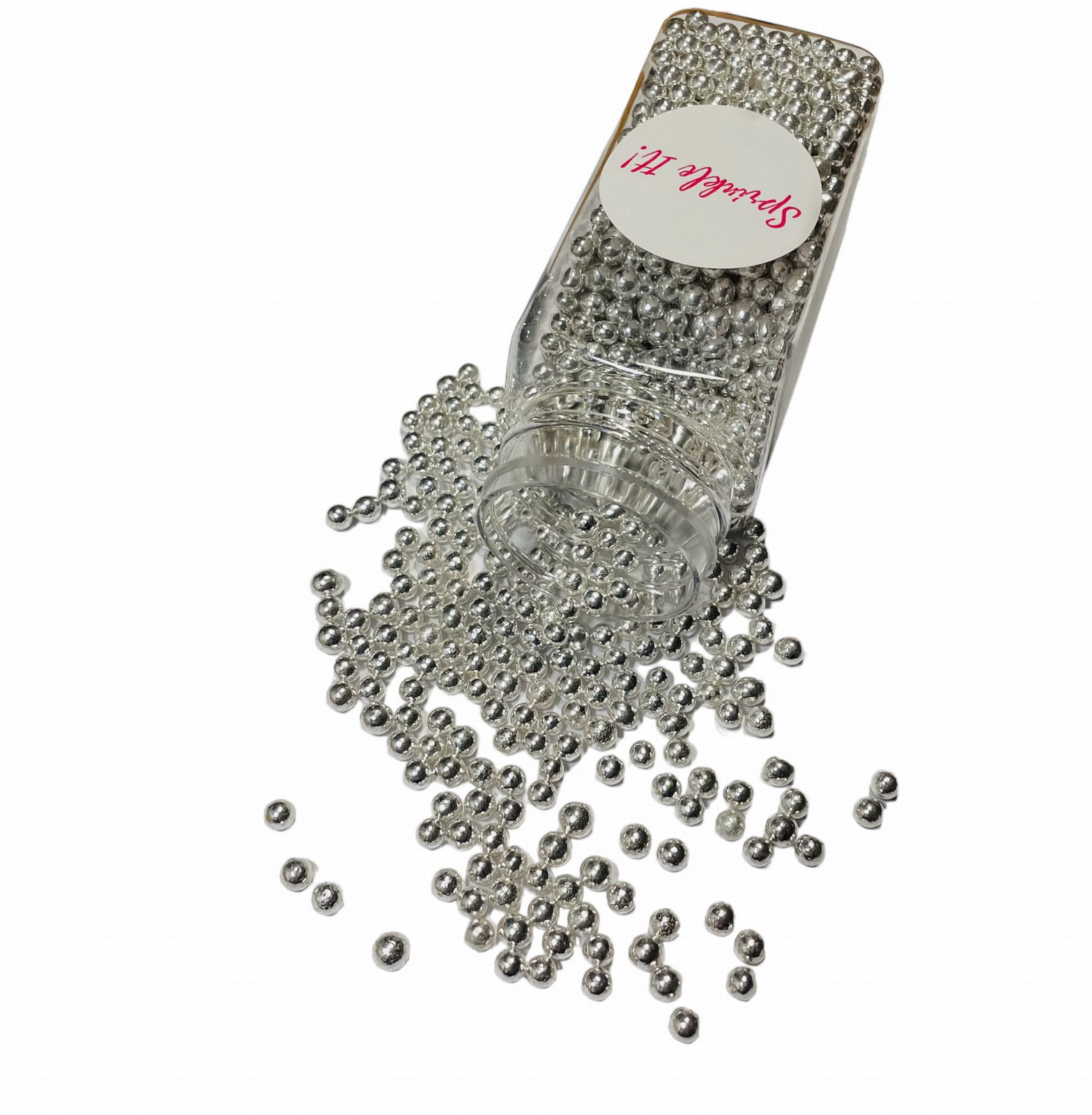 Posypka cukrowa SILVER RAIN 100g Sprinkle It! srebrna dekoracja do tortów i ciast
