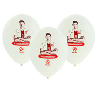 #BL Balony białe z nadrukiem licencyjnym PZPN/ 5 szt.