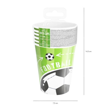 Kubek Football 220 ml 6 szt. Party Pal