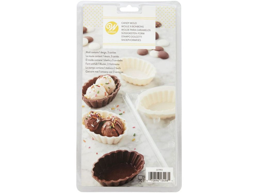 Opakowanie produktu – forma do czekoladowych pucharków Wilton z gotowymi deserami lodowymi
