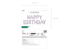 Balon foliowy Happy Birthday, 340x35cm, fiolet