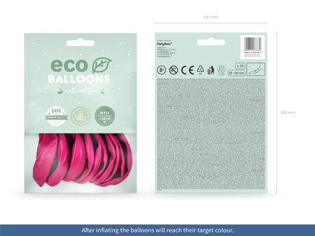 Balony Eco 30cm metalizowane, żółty (1 op. / 10 szt.)