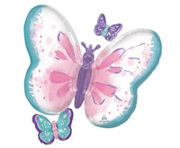 #BFK Balon foliowy SHP - Pastelowe Motyle, 73x71 cm, zapakowany