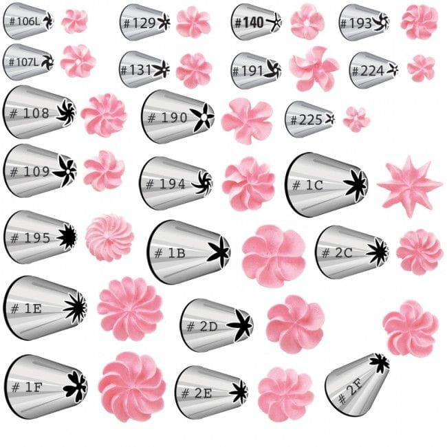 Etapy powstawania dekoracji kwiatowych z użyciem tylki Wilton 224