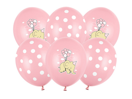 Balony 30cm, Kropki, Pastel Baby Blue (1 op. / 6 szt.)