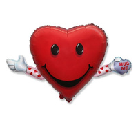 #BFK Balon foliowy 14" FX - LOVE & HUG, niepakowany