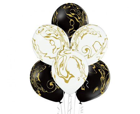 #BL Balony D11 Marble 1C5S, 6 szt.
