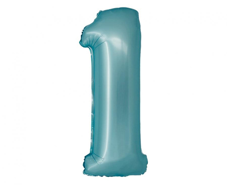 #BFC41 Balon foliowy Smart, Cyfra 1, j. niebieska matowa, 76 cm KK