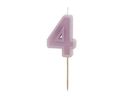 Świeczka urodzinowa Cyferka 7, różowe złoto, 4.5cm