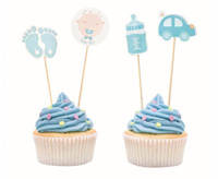 #DEI Pikery B&G Baby Boy, jasnoniebieskie, 10 cm, 12 szt.