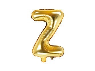 Balon foliowy Litera ''Z'', 35cm, złoty