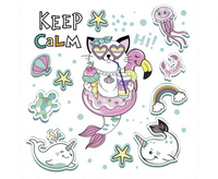 #ZSE Serwetki pap. Mermaid Cat Vibes, 33x33 cm, 20 szt.
