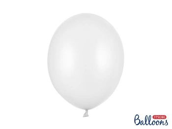 Balony lateksowe strong 30 cm metaliczny BIAŁY 10 szt.