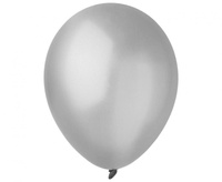 #BL Balony Decomex 9", metallic Silver, 100 szt.