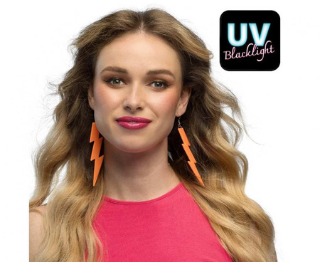 #STAI Para kolczyków Flash neonowo-pomarańczowe