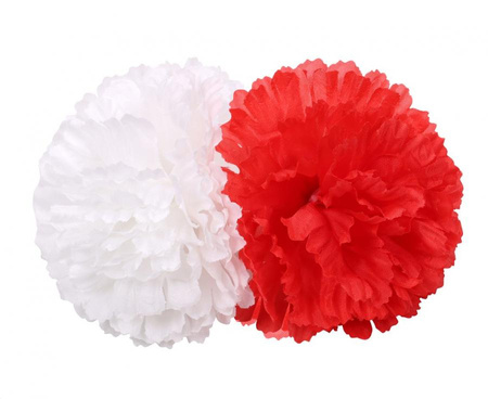 #STAI Spinka,duża, kwiat biały i czerwony