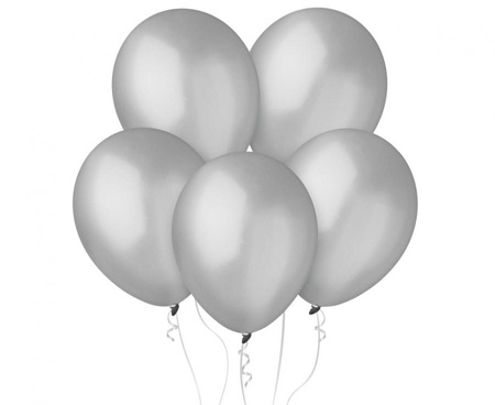 #BL Balony Decomex 11", metallic Silver, 100 szt.