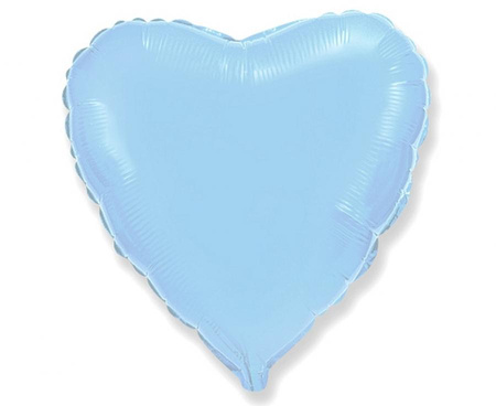 #BFK Balon foliowy 18" FX - Serce (niebieskie delikatne), niepakowany