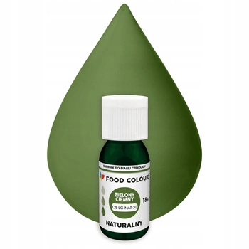Naturalny barwnik w płynie do mas tłustych i czekolady ZIELONY CIEMNY 18ml Food Colours