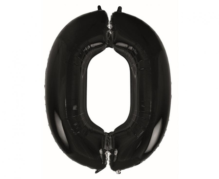 #BFC54 Balon foliowy B&C Cyfra 0 czarna, 92 cm AA