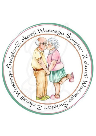 Wydruk jadalny, opłatek na tort KOCHANYM DZIADKOM WZ.4