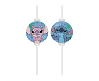 #ZSŁ Rurki (słomki) papierowe z medalionem Stitch & Angel Disney, 4 szt.