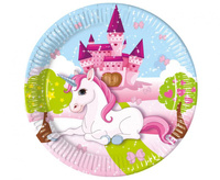 #ZTA Talerzyki papierowe Unicorn, next generation, 20cm, 8 szt. (plastic-free) KK