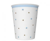 #ZKU Kubeczki pap. Baby Shower Blue, 250 ml, 8 szt.