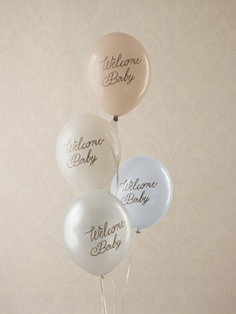 Balony 30 cm, Podkowy, alabastrowy (1 op. / 6 szt.)