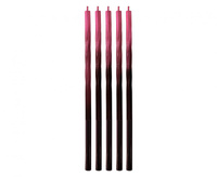 #SU Świeczki B&C Świderki Ombre, czerwony/czarny, 5x5x150mm, 5 szt.