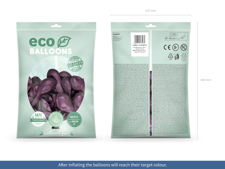 Balony Eco 26cm pastelowe, zielone jabłuszko (1 op. / 100 szt.)