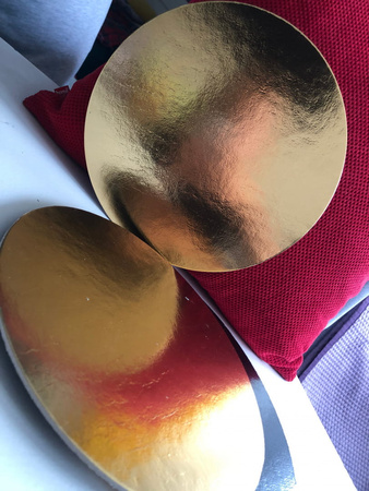 Podkład pod tort dwustronny ZŁOTO - CZARNA Ø 26 cm 10 szt. GRUBY